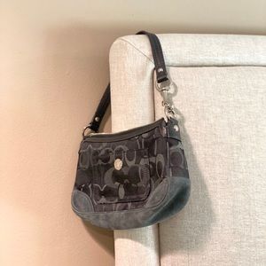 Coach Black Mini Monogram Logo Shoulder Bag